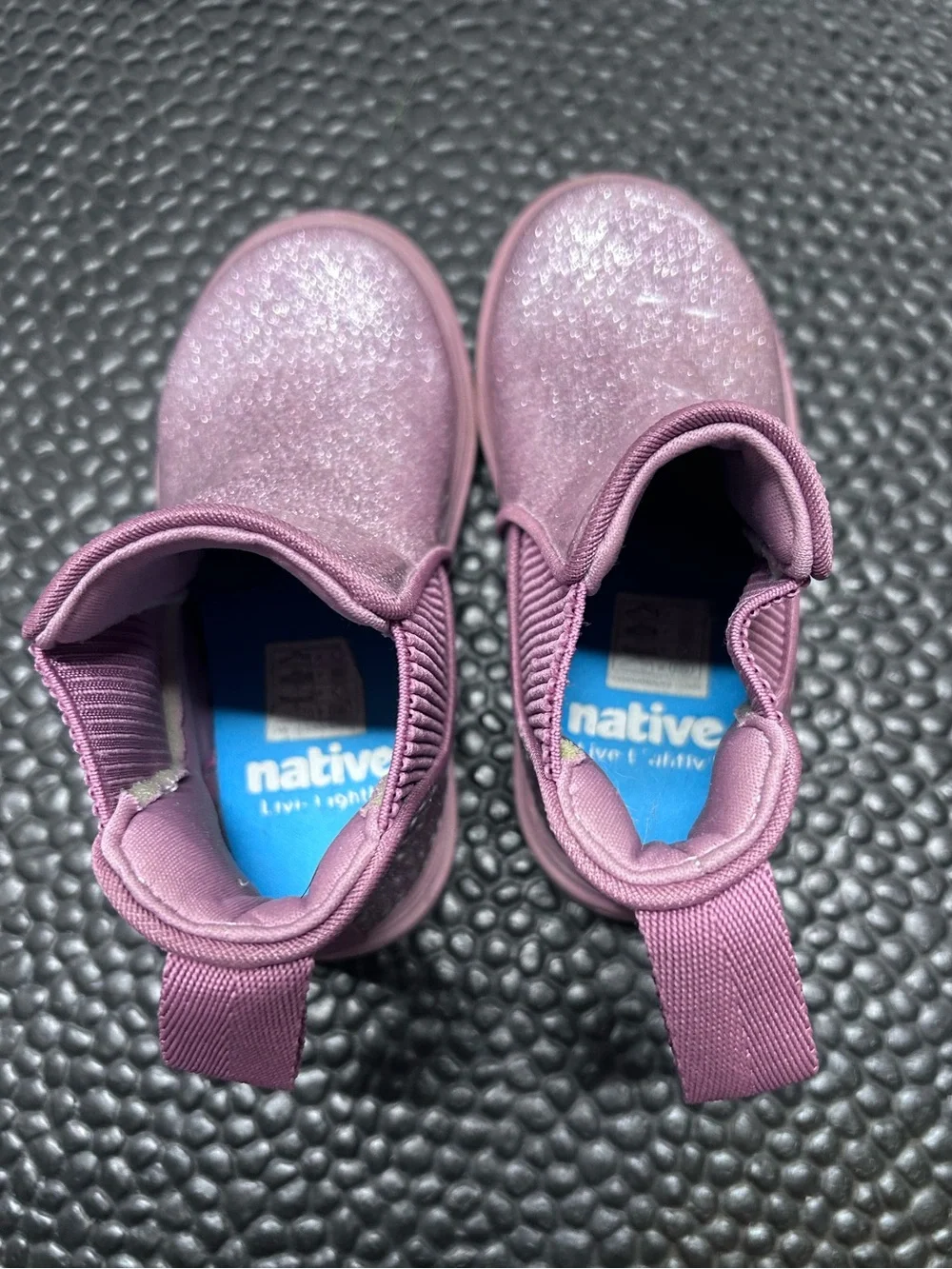 Native Kensington Treklite Pink Glitter Boots 8
